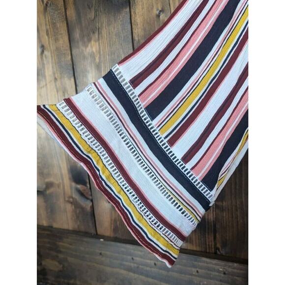 Est 1946 Top Women's Sz 22/24W Striped V-neck Flutter Sleeve, Tie Front Accent - Picture 3 of 8